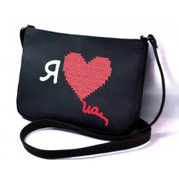 Сумочка "Мini"  "Я LOVE Ua"  черная (№245)