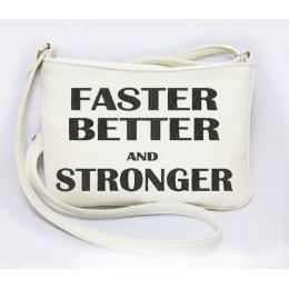 Сумка мини №259 " Faster better and stronger "