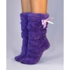 Махровые тапочки-cапожки фиолетовые tm09 "Purple"